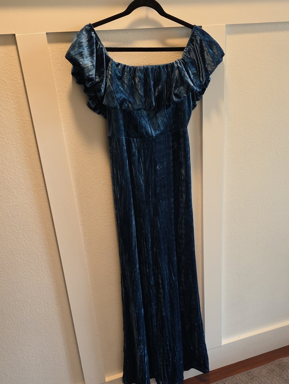 Nasty Gal Teal Shimmer Fabric Romper